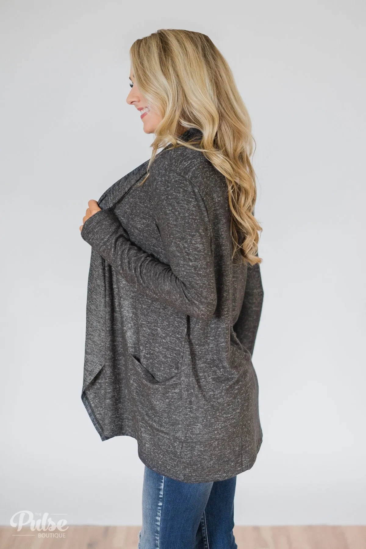 Carry On Cardigan- Charcoal