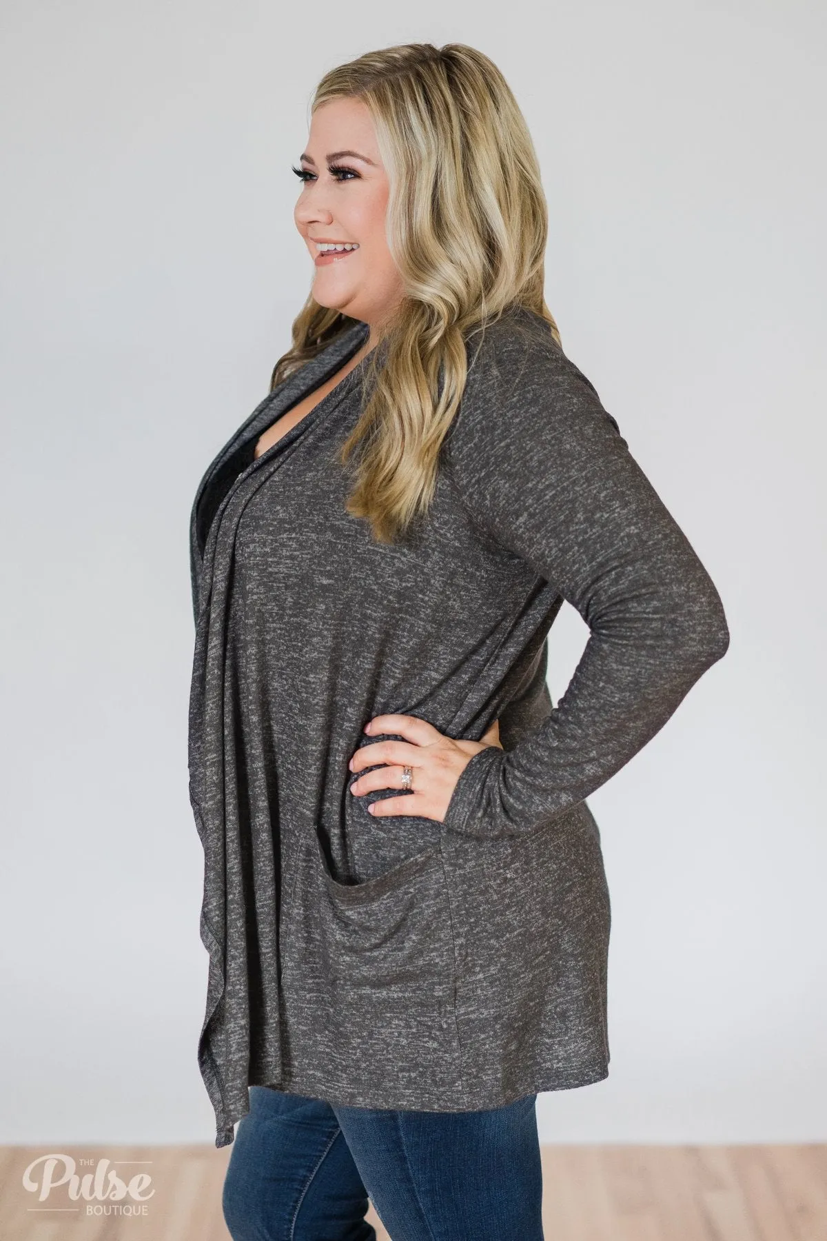 Carry On Cardigan- Charcoal