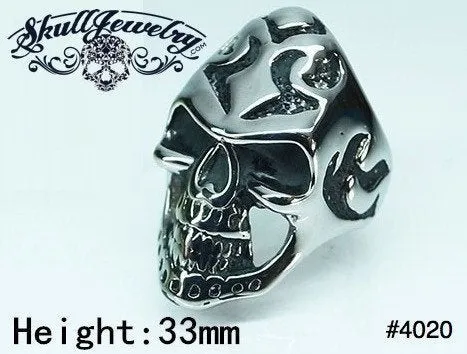 Carry on Wayward Son - Badass Stainless Skull Ring - Big & Long (#4020)