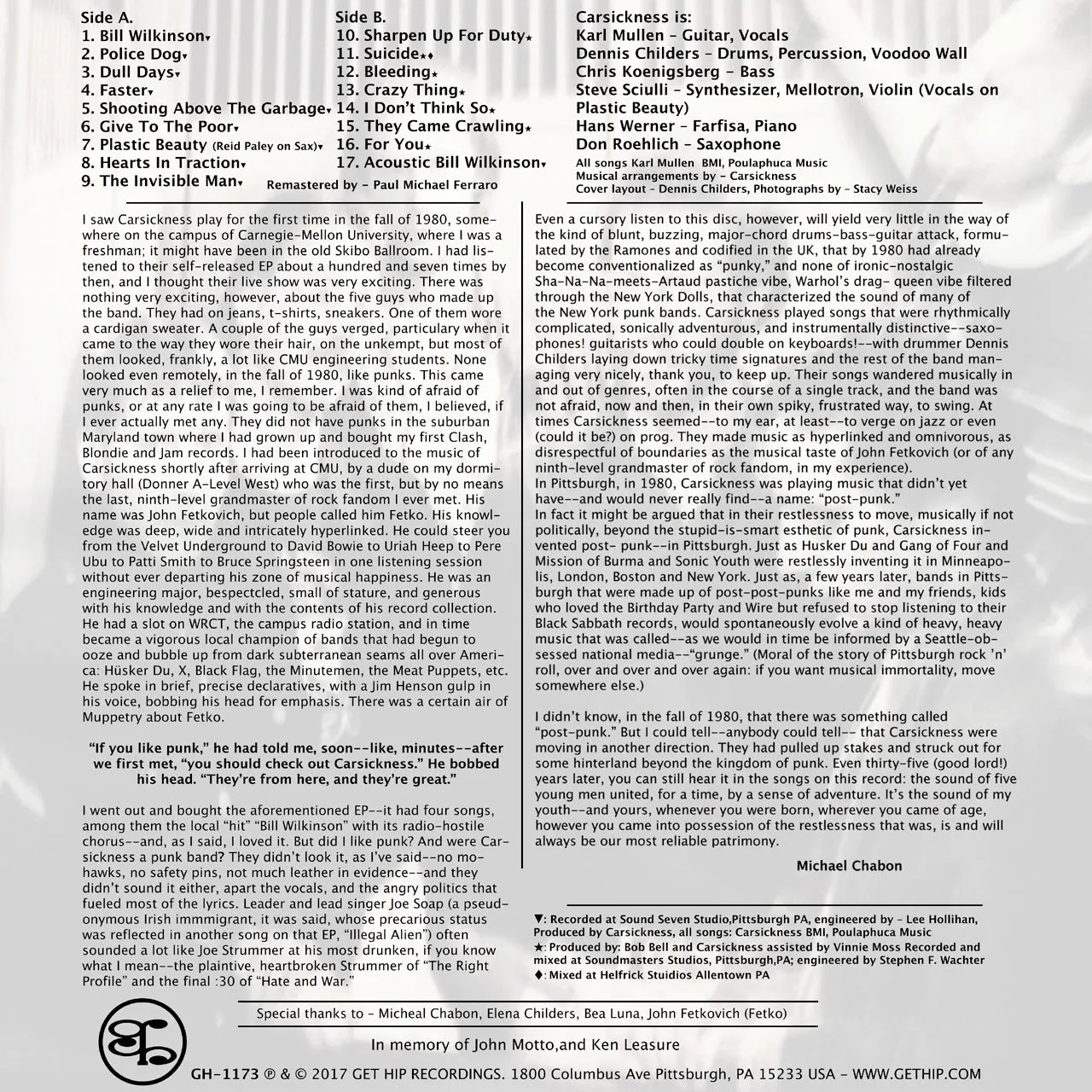 Carsickness – 1979–1982 – New LP