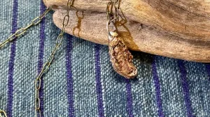 Cast Bronze Pendant Necklace by Allegory Gallery — Cardamom Seed Pod
