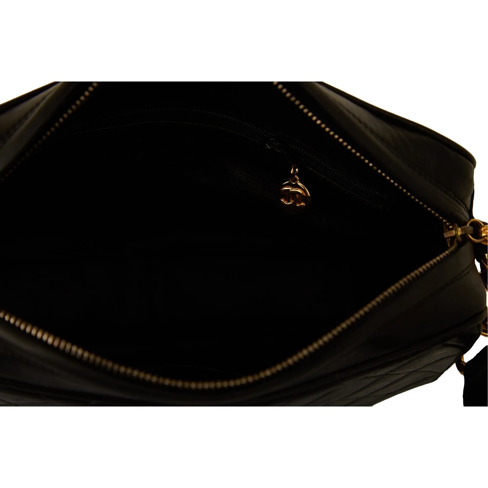 Chanel Black Lambskin Crossbody Bag