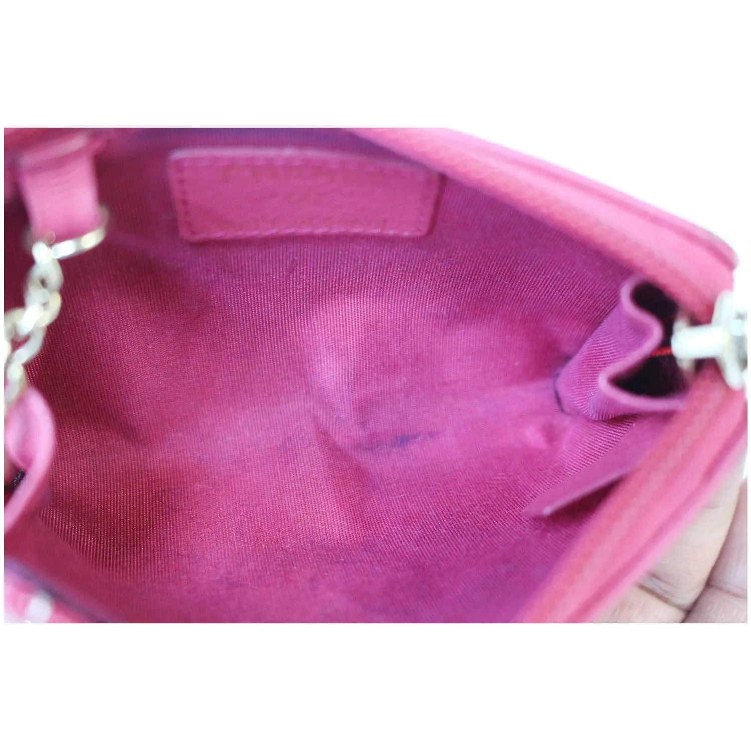 CHANEL CC Key Holder Caviar Leather Case Wallet Pink 22826381