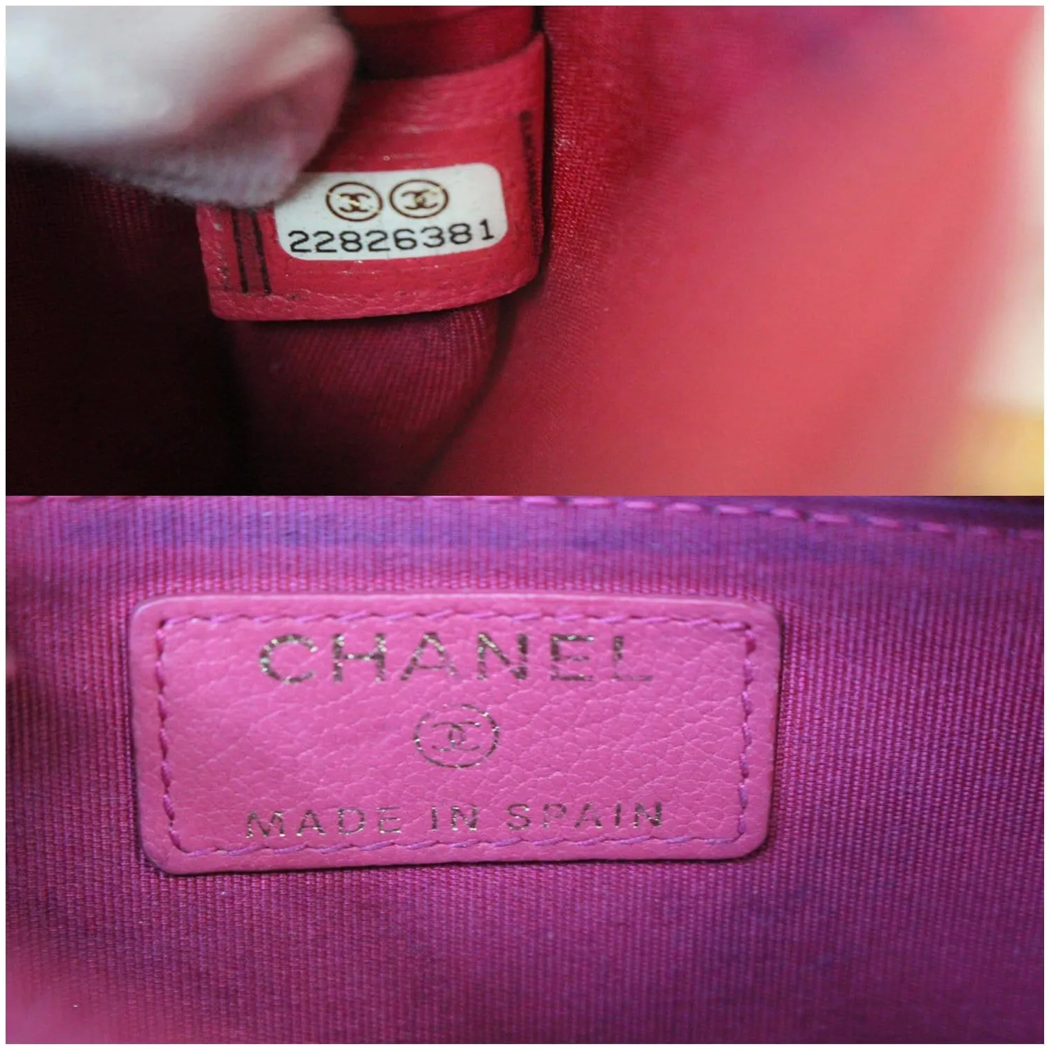 CHANEL CC Key Holder Caviar Leather Case Wallet Pink 22826381