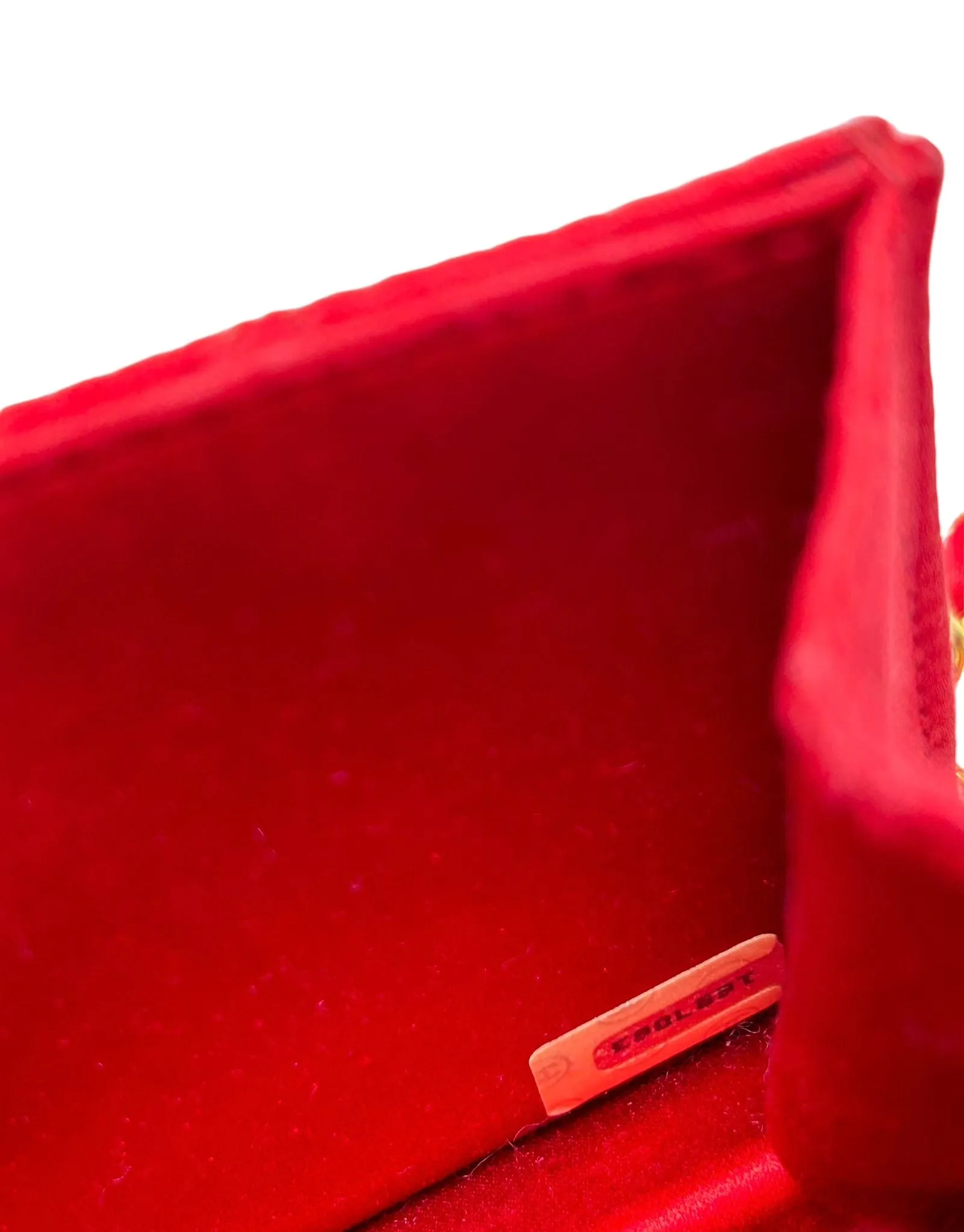 Chanel Red Satin Mini Flap Bag