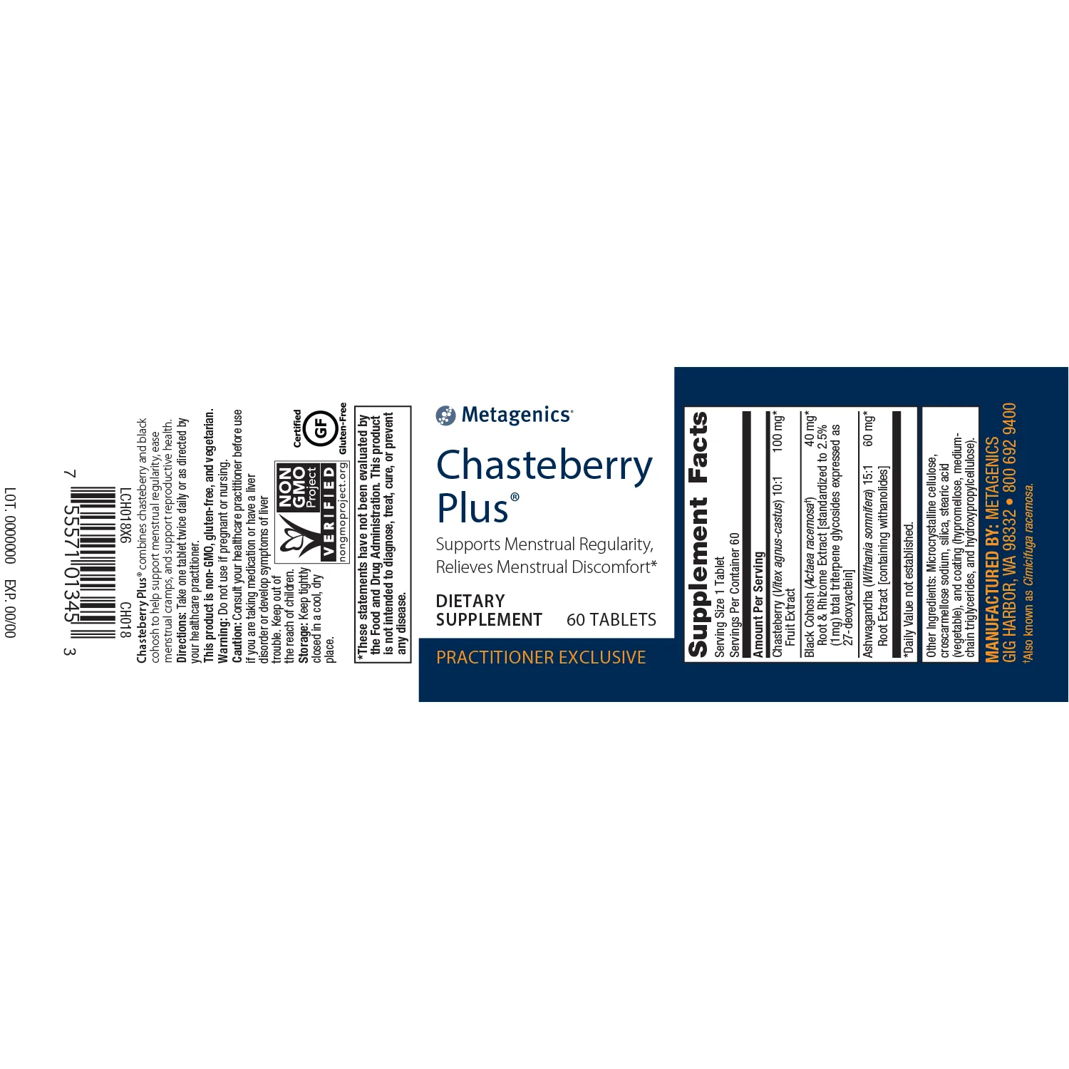 Chasteberry Plus® <br>Supports Menstrual Regularity, Relieves Menstrual Discomfort*