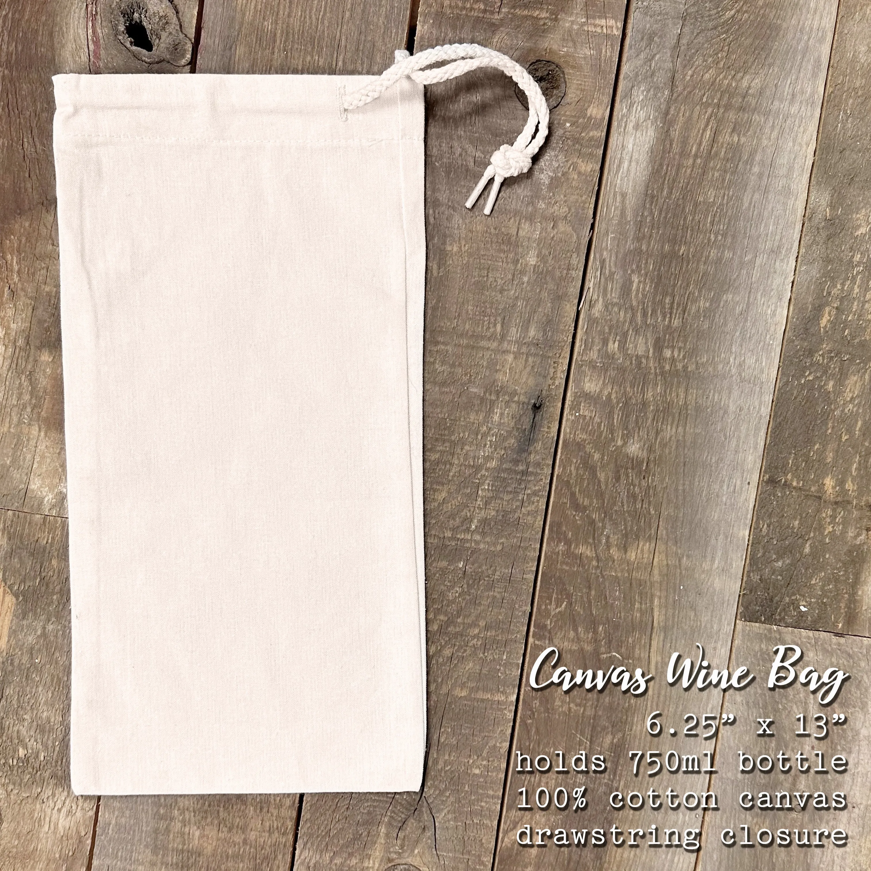 Cherries with a Bow - Valentine's Day Canvas Wine Bag