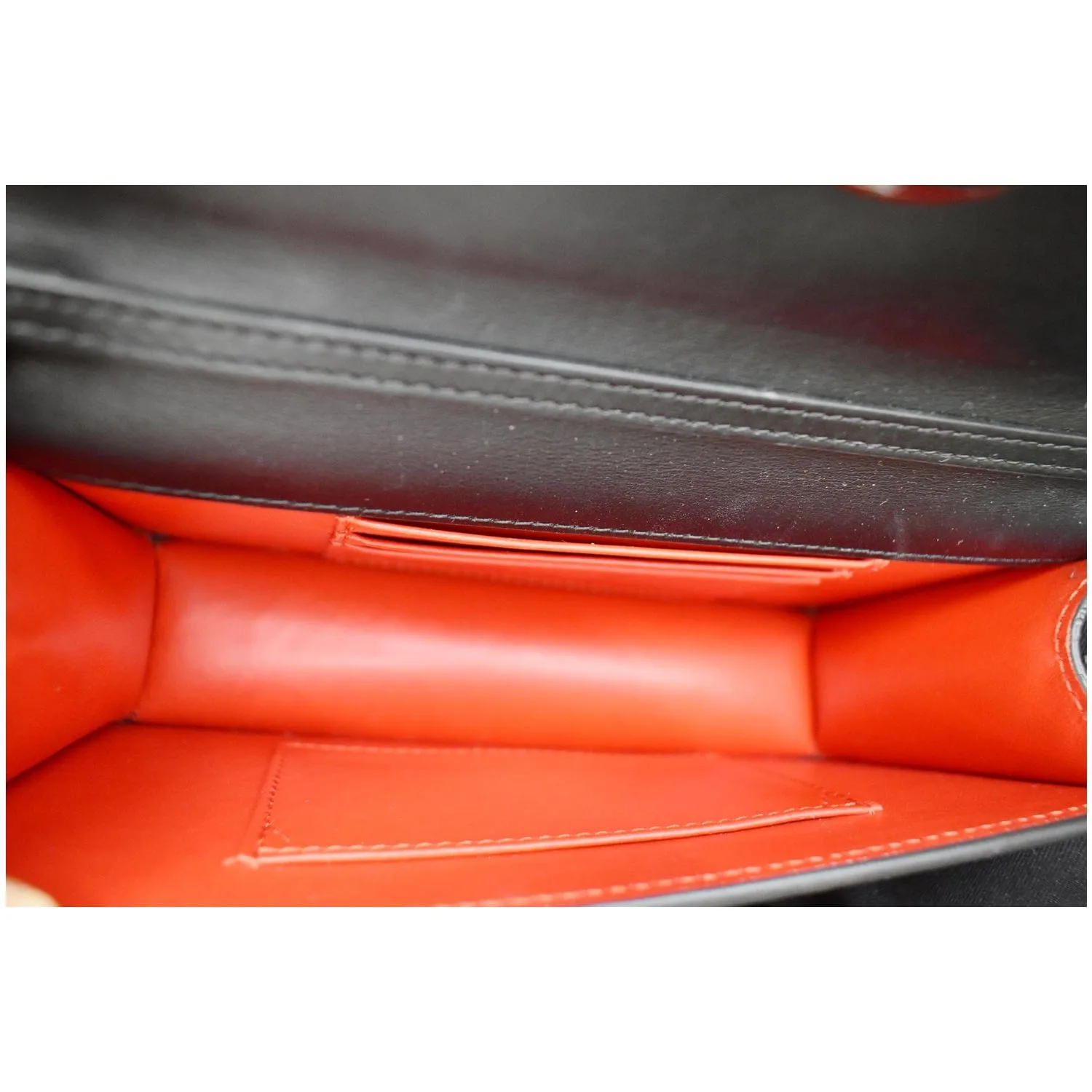 CHRISTIAN LOUBOUTIN Elisa Baguette Patent Leather Clutch Bag Black