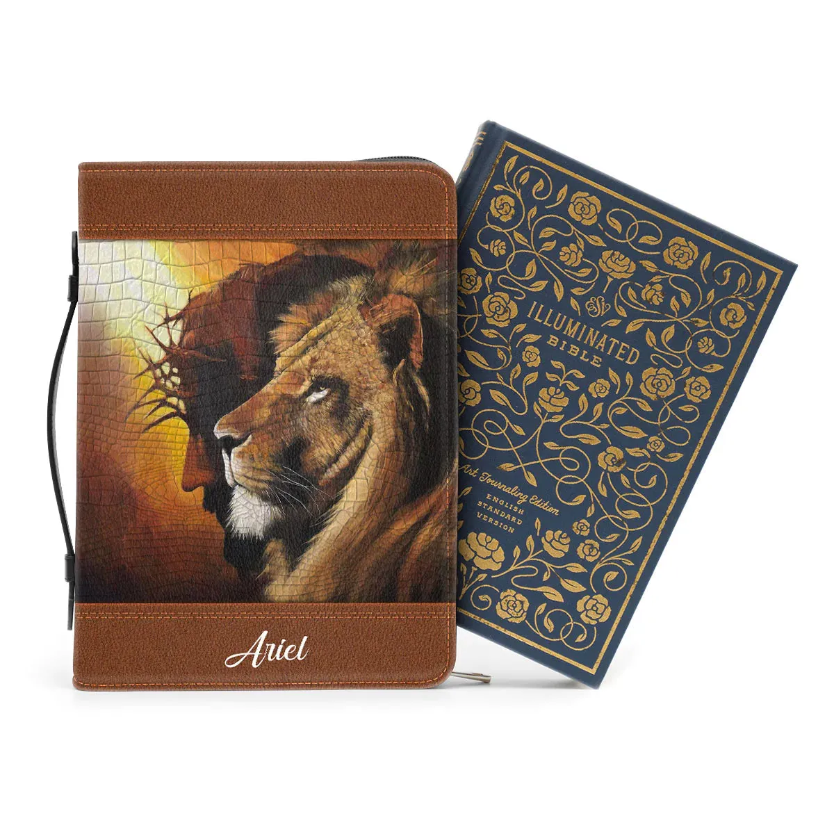 Christianart Bible Cover - There Is Power In The Name Of Jesus - Personalized Gifts for Pastor - Personalized Bible Cover For Men - CABBBCV21060324.