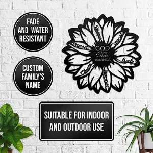 Christianartbag Metal Signs, God Says I Am, Christian Wall Art With Religious Scripture, Appreciation Gifts For Family