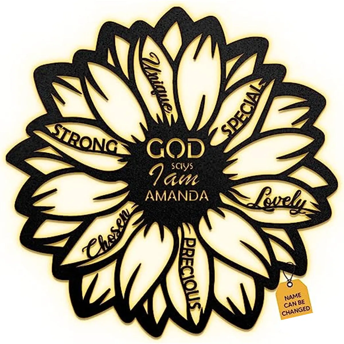 Christianartbag Metal Signs, God Says I Am, Christian Wall Art With Religious Scripture, Appreciation Gifts For Family