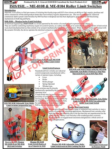 CIED Advanced Poster Series - ISIS Devices: ME-108 & ME-8104 Roller Limit Switch Firing Devices