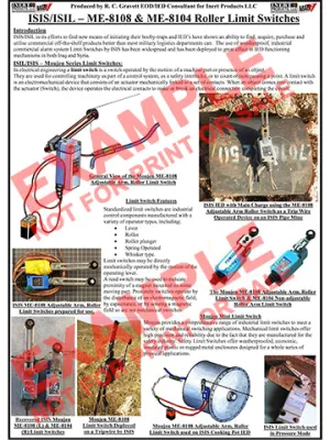 CIED Advanced Poster Series - ISIS Devices: ME-108 & ME-8104 Roller Limit Switch Firing Devices