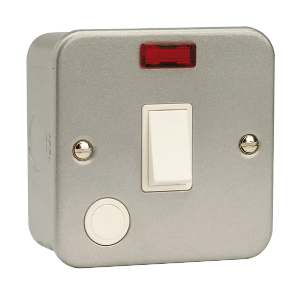 Click CL023 Metal Clad 20A DP Switch with Optional Flex Outlet & Neon