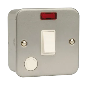 Click CL023 Metal Clad 20A DP Switch with Optional Flex Outlet & Neon