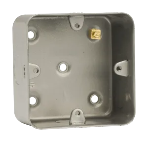 Click CL083 Metal Clad 1 Gang 40mm Deep Mounting Box