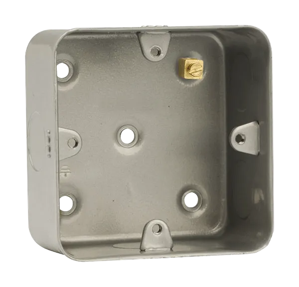 Click CL083 Metal Clad 1 Gang 40mm Deep Mounting Box
