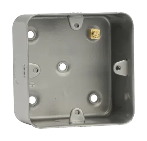 Click CL087 Metal Clad 1 Gang 50mm Deep Mounting Box