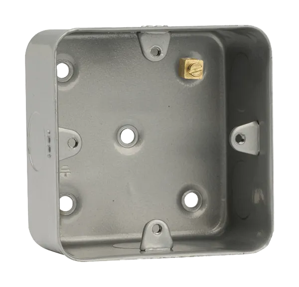 Click CL087 Metal Clad 1 Gang 50mm Deep Mounting Box