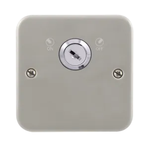 Click CL660 Metal Clad 20A DP 1 Gang Plate Key Lockable Switch
