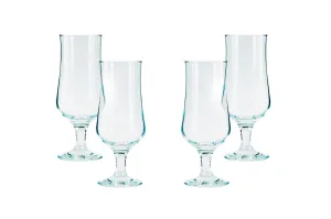 Cocktail Drinking Glasses, 4 pc Set, Pina Colada Glass Set