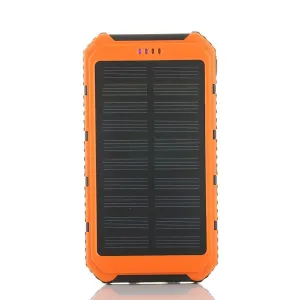 Color: Orange - Roaming Solar Power Bank Phone or Tablet Charger