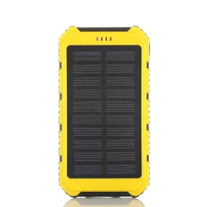 Color: Yellow - Roaming Solar Power Bank Phone or Tablet Charger
