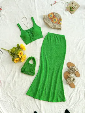 Conjunto de playa romántico de 2 piezas Cherry Vibes