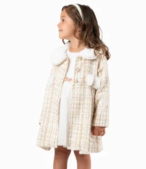 Conjunto niña de vestido y abrigo