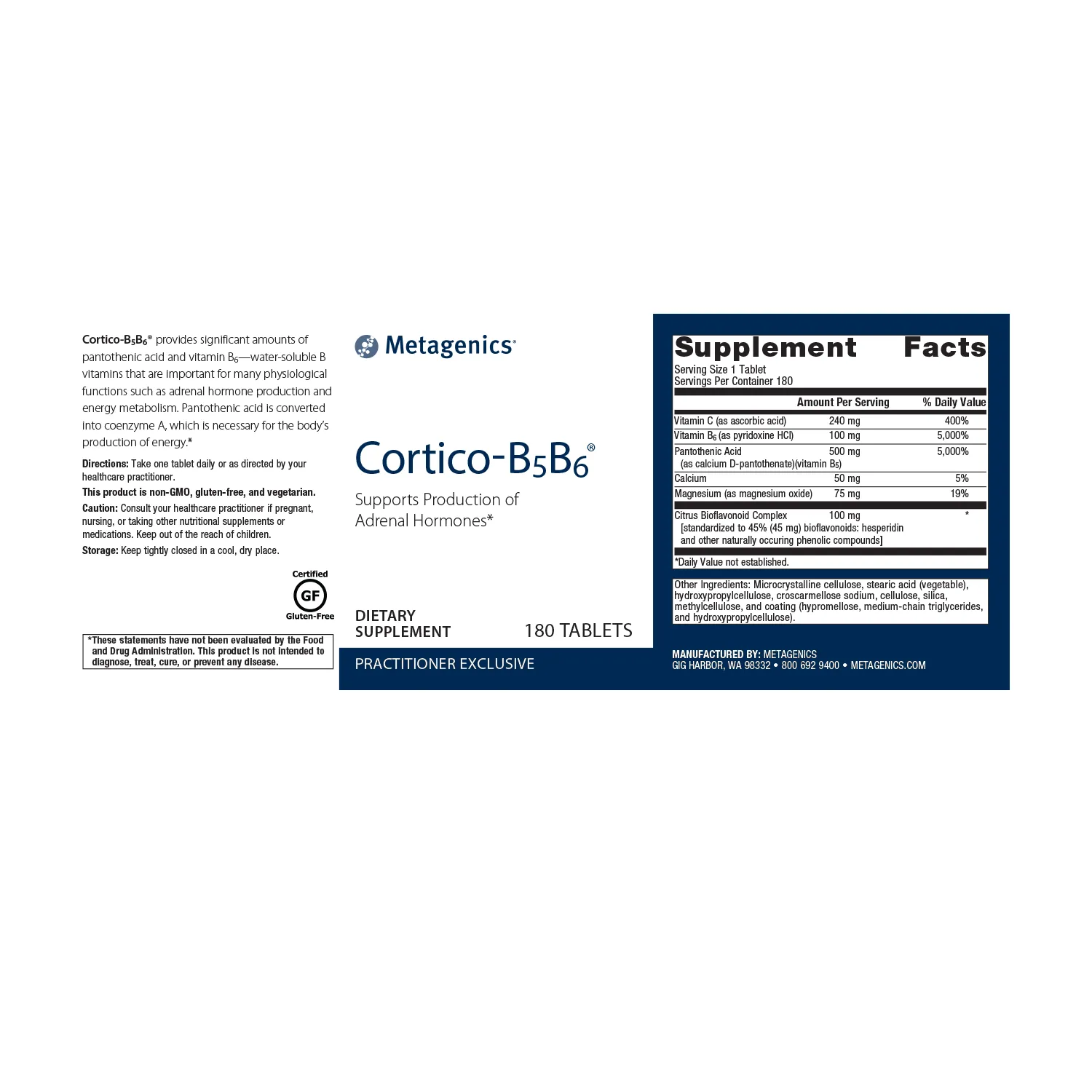 Cortico-B5B6® <br>Supports Production of Adrenal Hormones