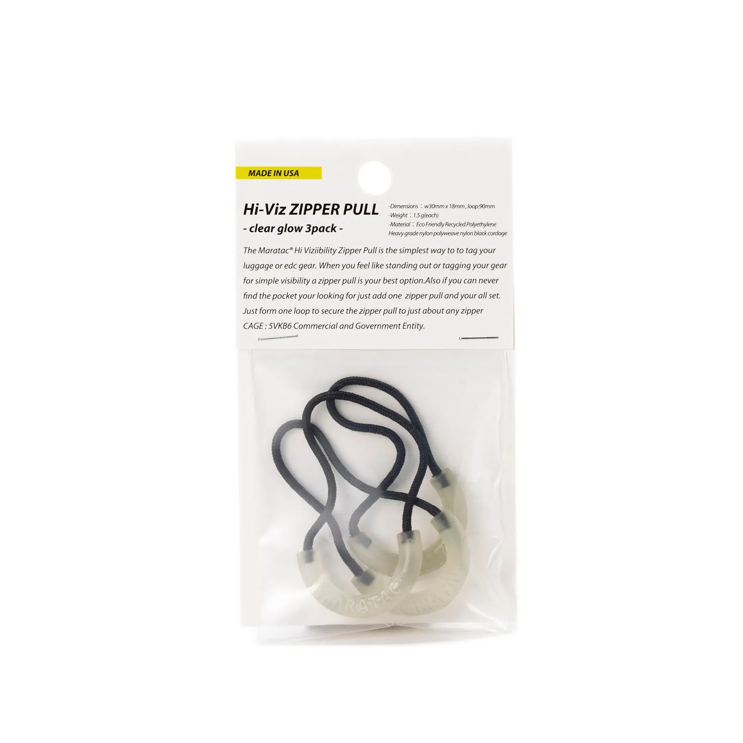 CountyComm | カウンティーコム　MARATAC ZIPPER PULL-HI VIZ
