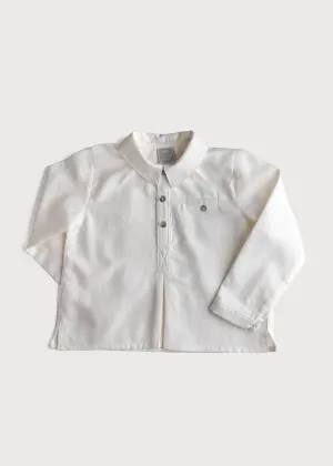 Cream Shirt with Polo Collar (12mths-8yrs)