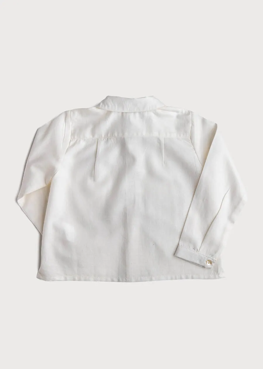 Cream Shirt with Polo Collar (12mths-8yrs)