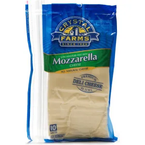 Crystal Farms Mozzarella Slices 8oz