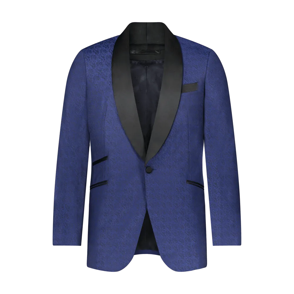 Custom Jacquard Formal Jacket - Blue