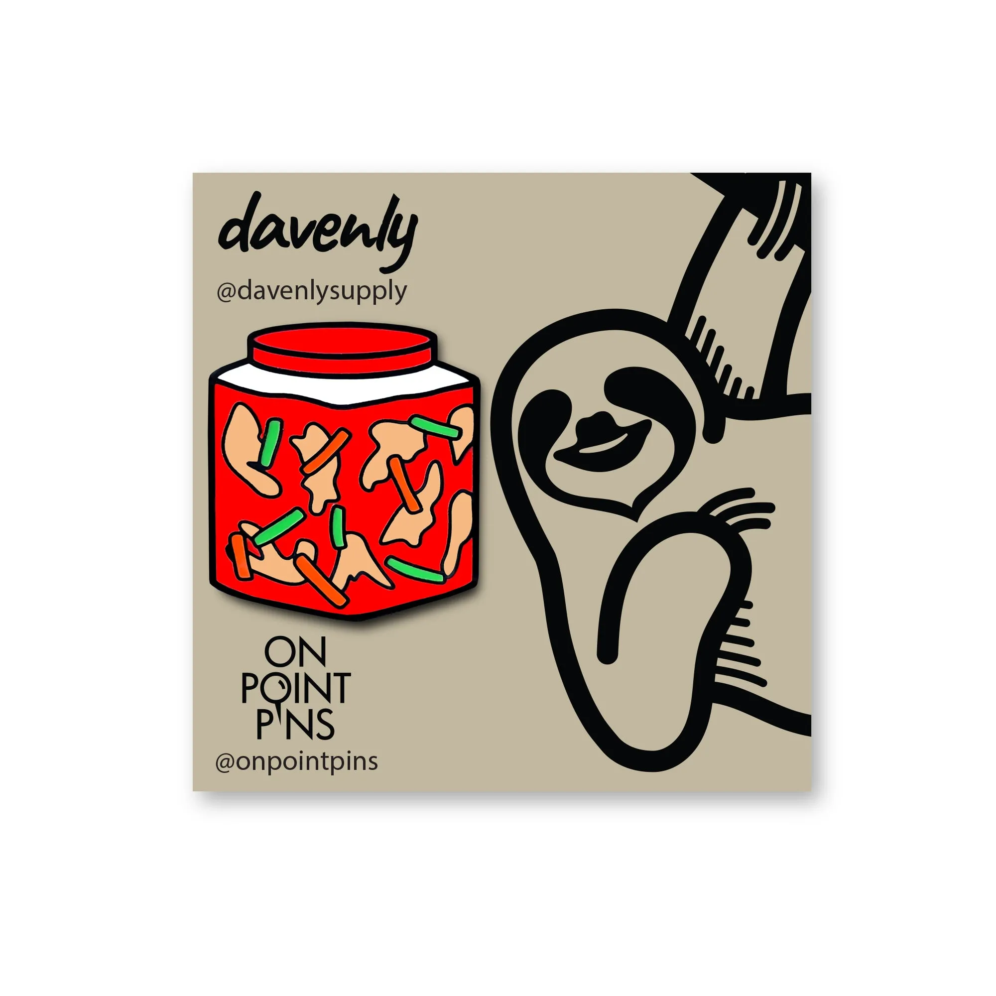 Davenly: Kimchi Lapel Enamel Pin