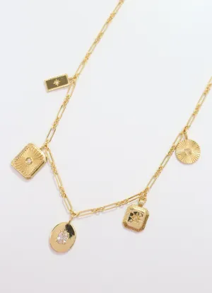 DeLizia Charm Necklace Gold