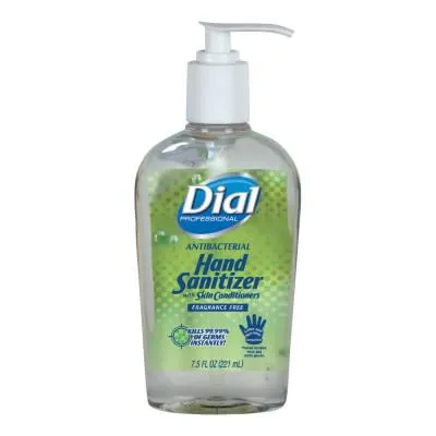 Dial® Professional Antibacterial Gel Hand Sanitizer with Moisturizers, 7.5oz Pump Bottle, 01585