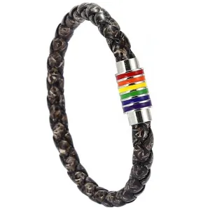 Distressed Woven Tumbler Pride Bracelet