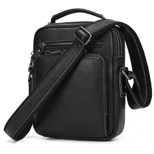 Durable Leather Messenger Crossbody Bag for Men