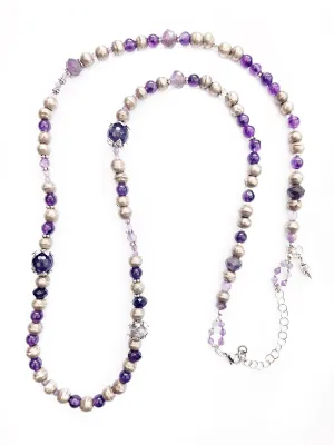 Earthy Amethyst Layering Statement Necklace