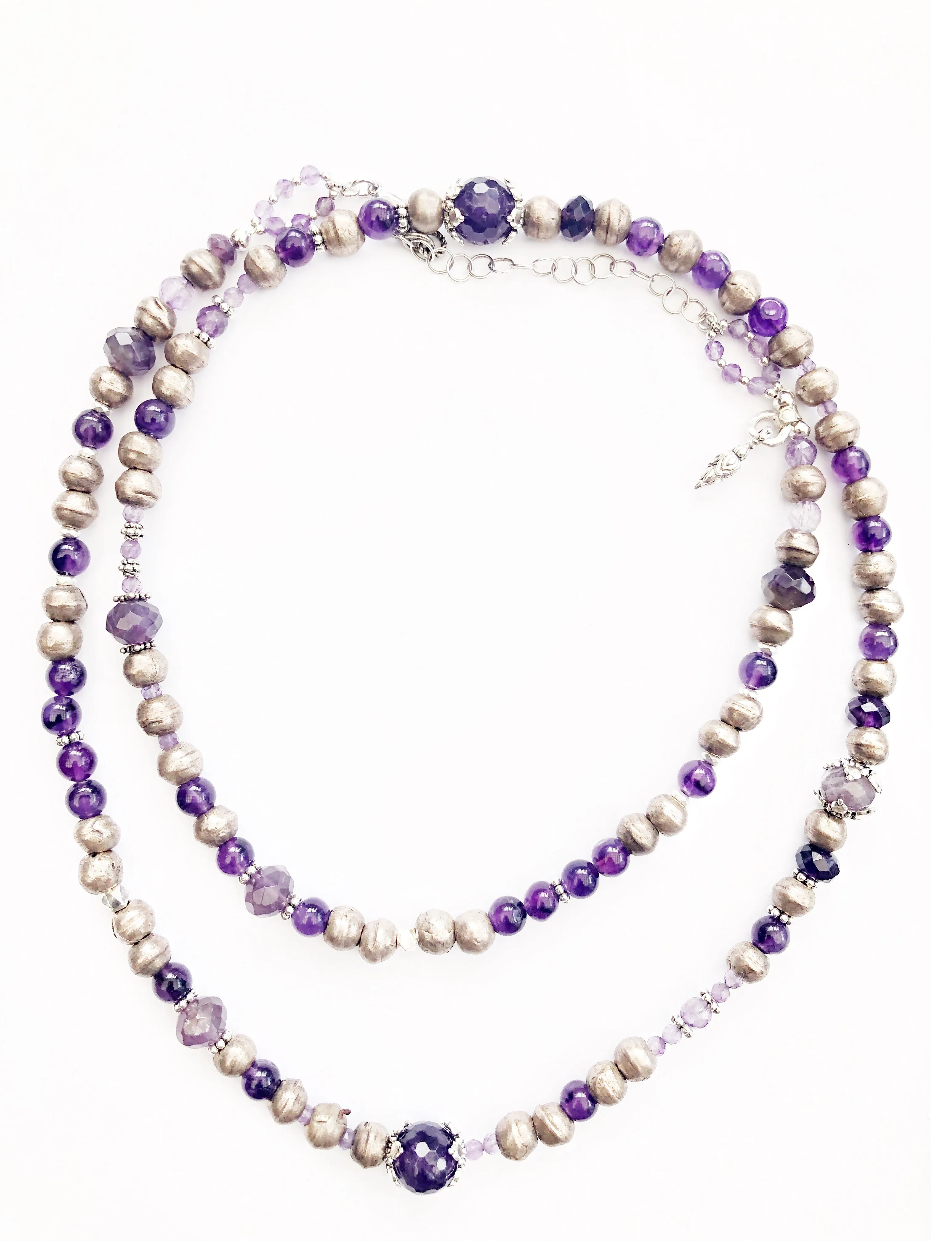 Earthy Amethyst Layering Statement Necklace