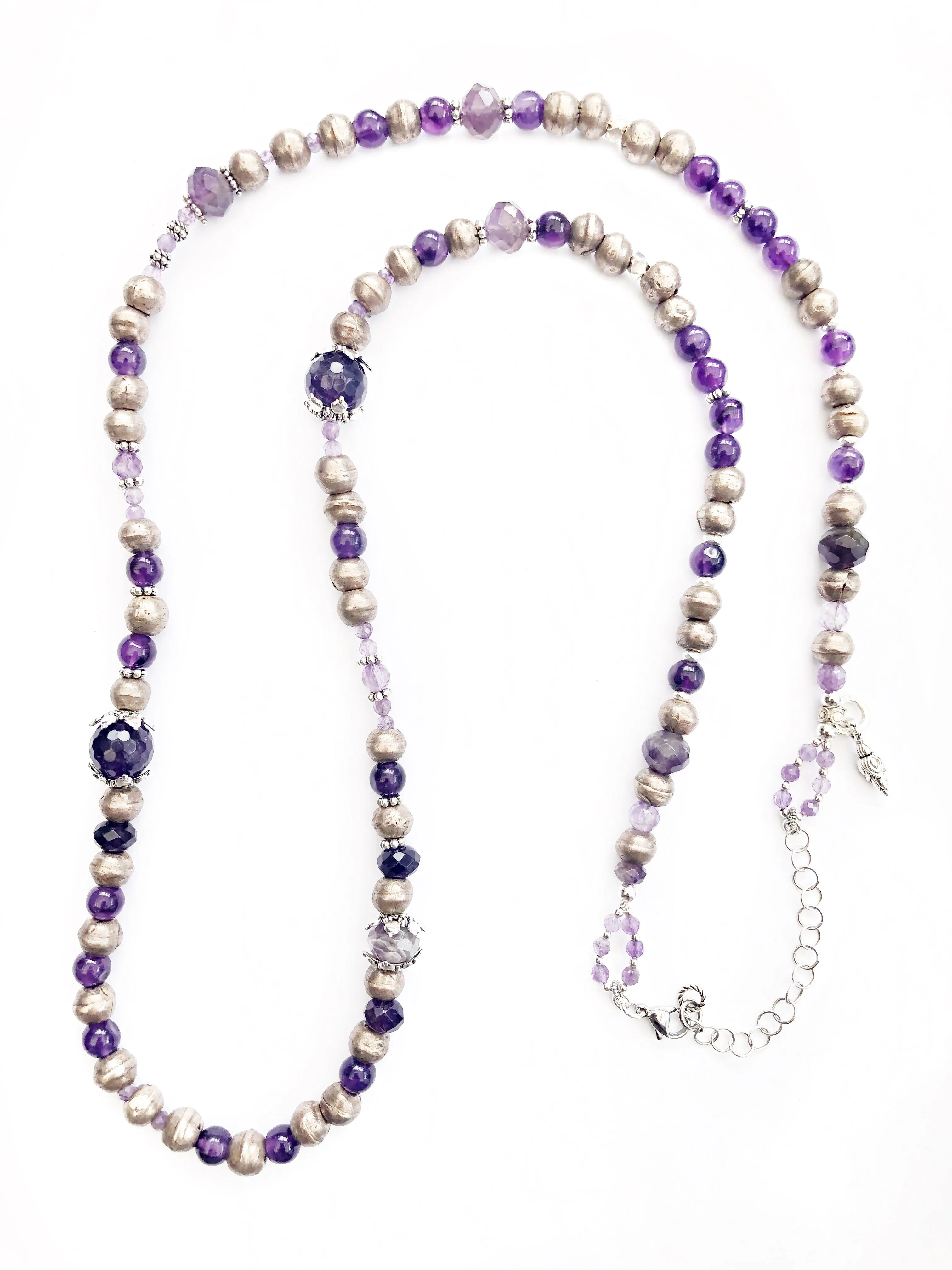 Earthy Amethyst Layering Statement Necklace