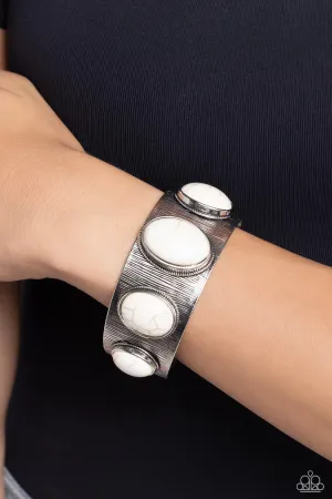 Earthy Echo - White Bracelet - Paparazzi Accessories