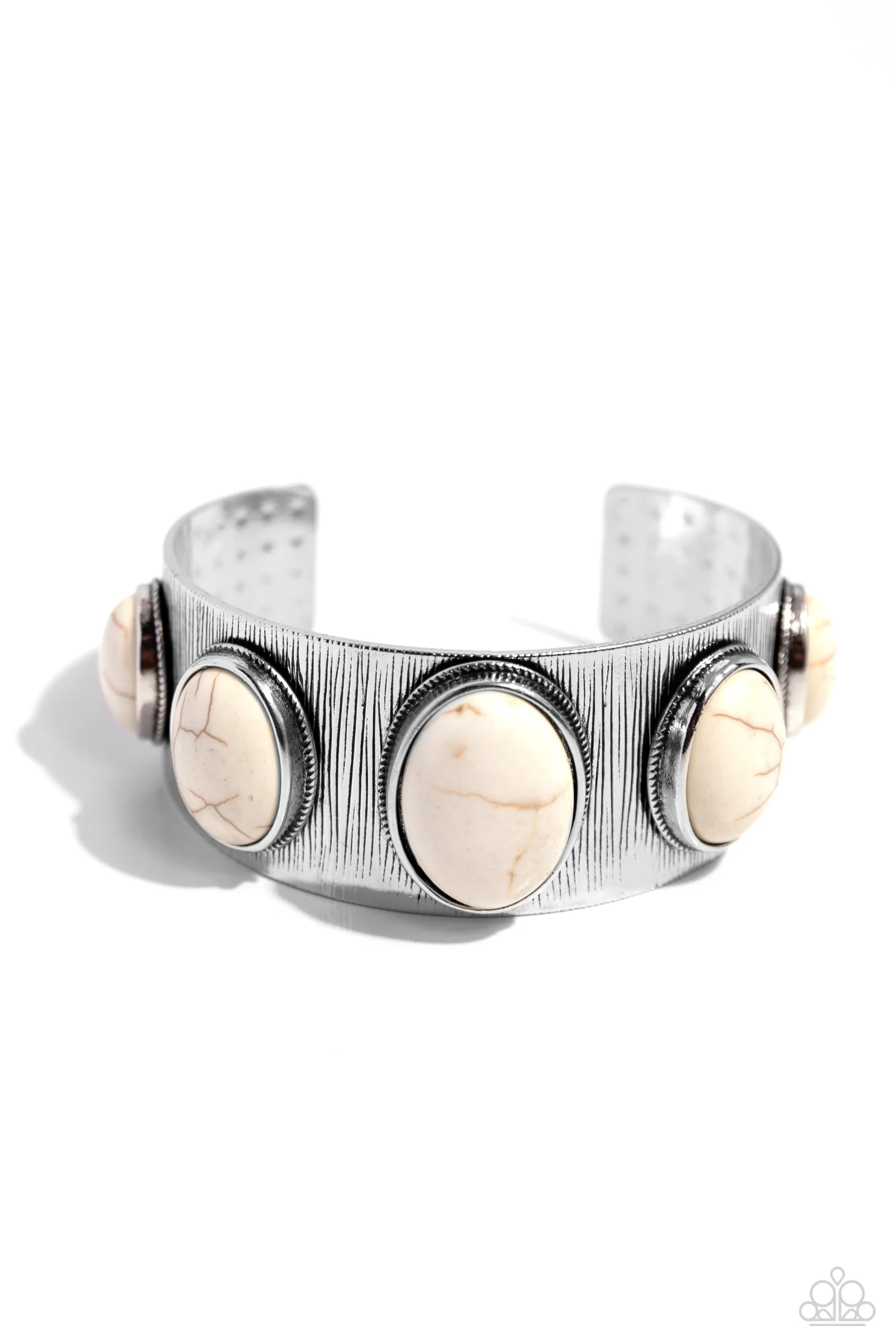 Earthy Echo - White Bracelet - Paparazzi Accessories