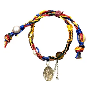EARTHY GLOW SCARAB ROCKER BRACELET