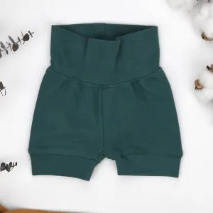Earthy - High Waist Cotton Baby Shorts - Topaz