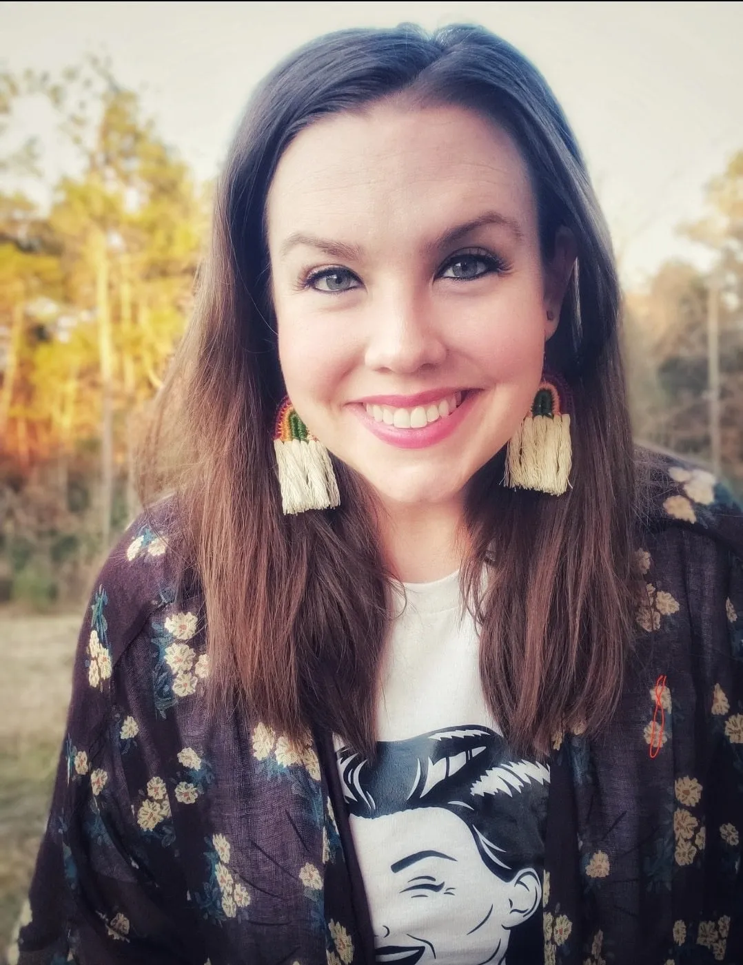 Earthy Rainbow Tassel Earrings