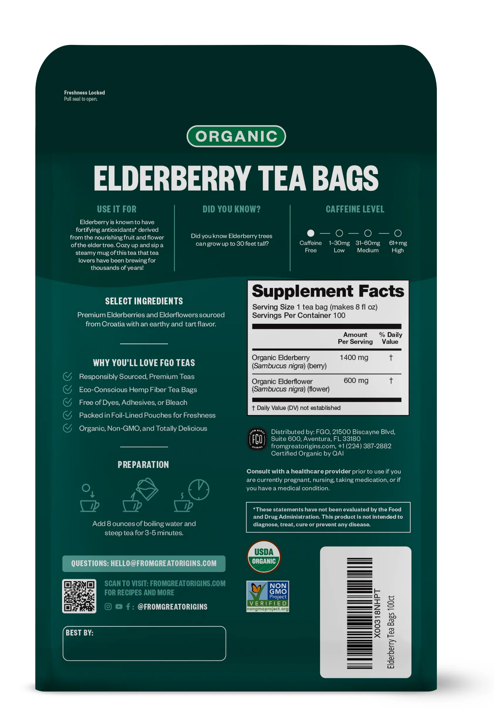 Elderberry Tea Bags