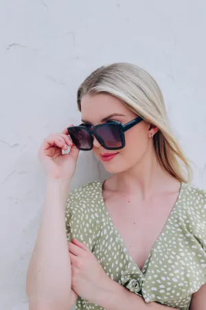 Ellure Square Sunglasses - Blue